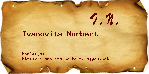 Ivanovits Norbert névjegykártya